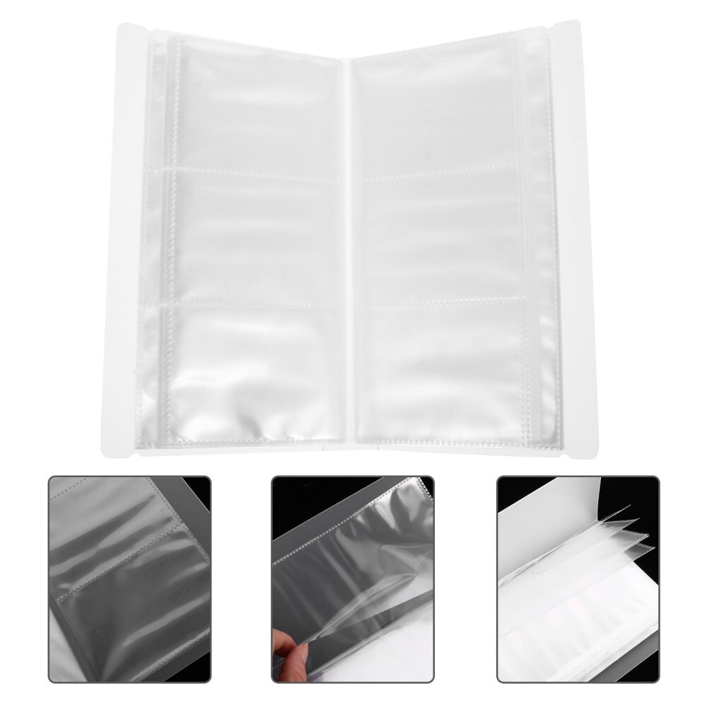 Plastic  Photo Album Side Load Pocket Pocket Currency Page Postcard Organizer