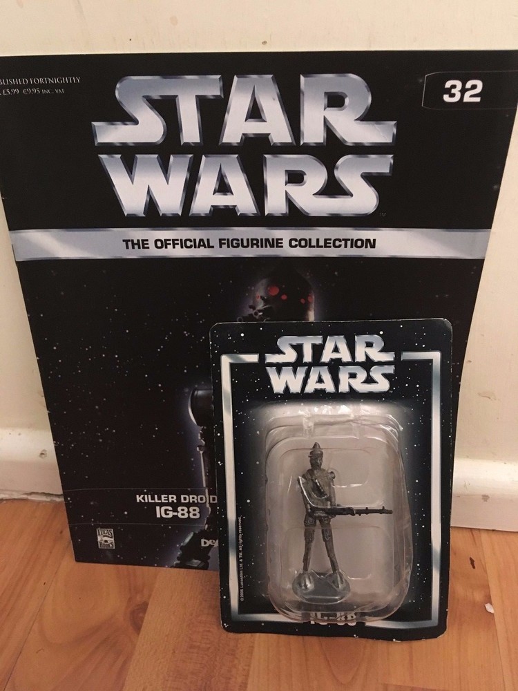 STAR WARS ISSUE 32 IG-88 DROID DEAGOSTINI METAL FIGURINE FIGURE & MAGAZINE