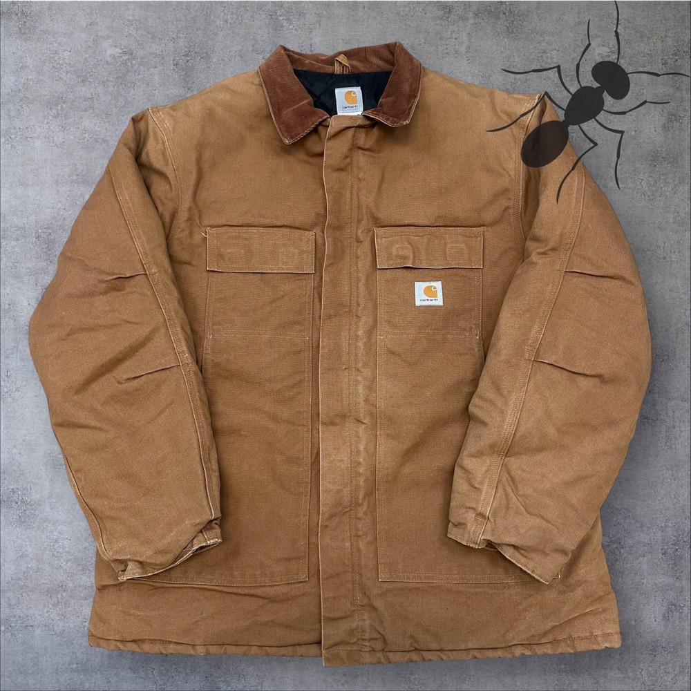 Vintage Y2K Brown Carhartt Chore Workwear Jacket Retro Style