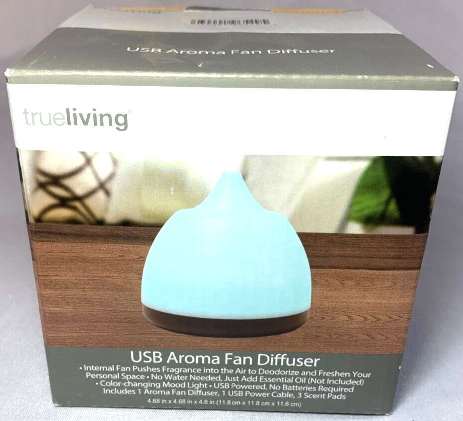 True Living USB Aroma Fan Diffuser for Fresher Spaces  