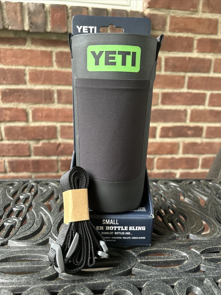 Yeti Rambler 18oz Bottle Sling in Small Canopy Charcoal Black with Strap  