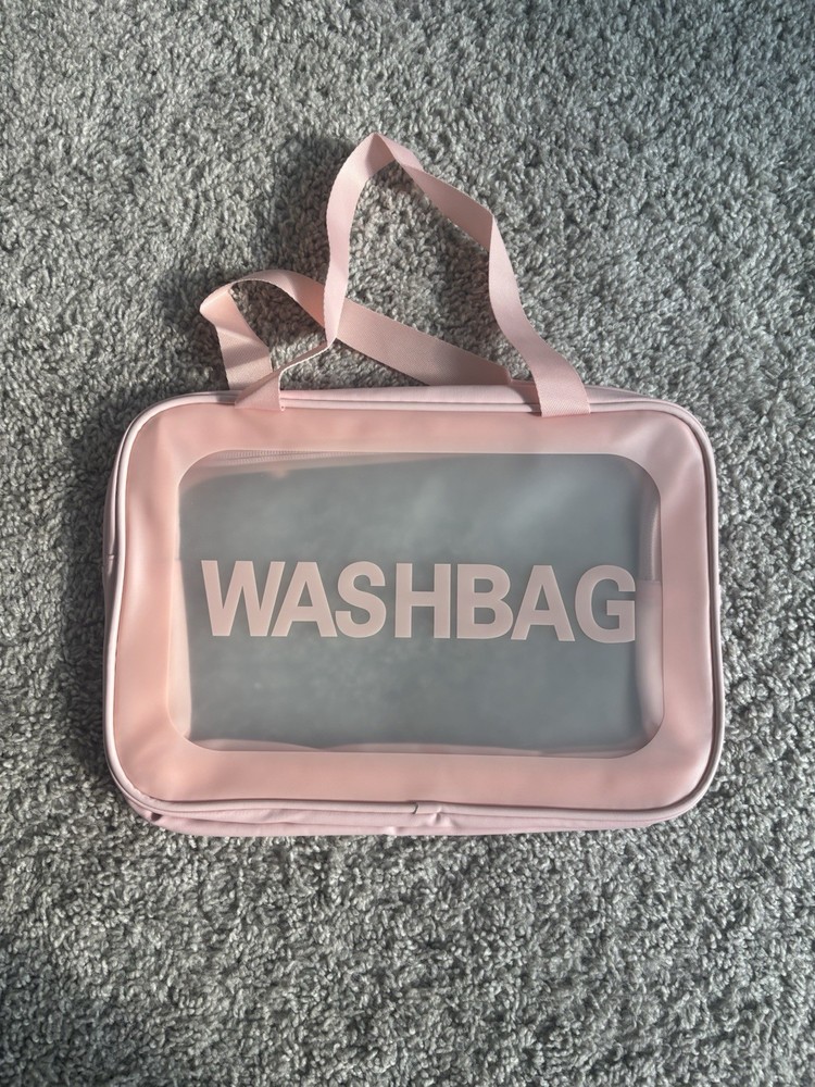 Washbag Waterproof Double Sided Toiletry Makeup Bag Cosmetic Organizer Pink