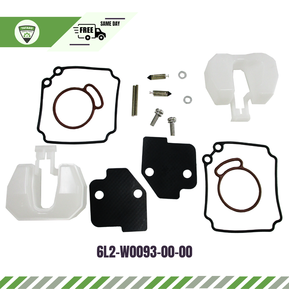 6L2-W0093-00-00 Fits Yamaha Outboard Motor 20 25 HP 2T Carburetor Repair Kit New