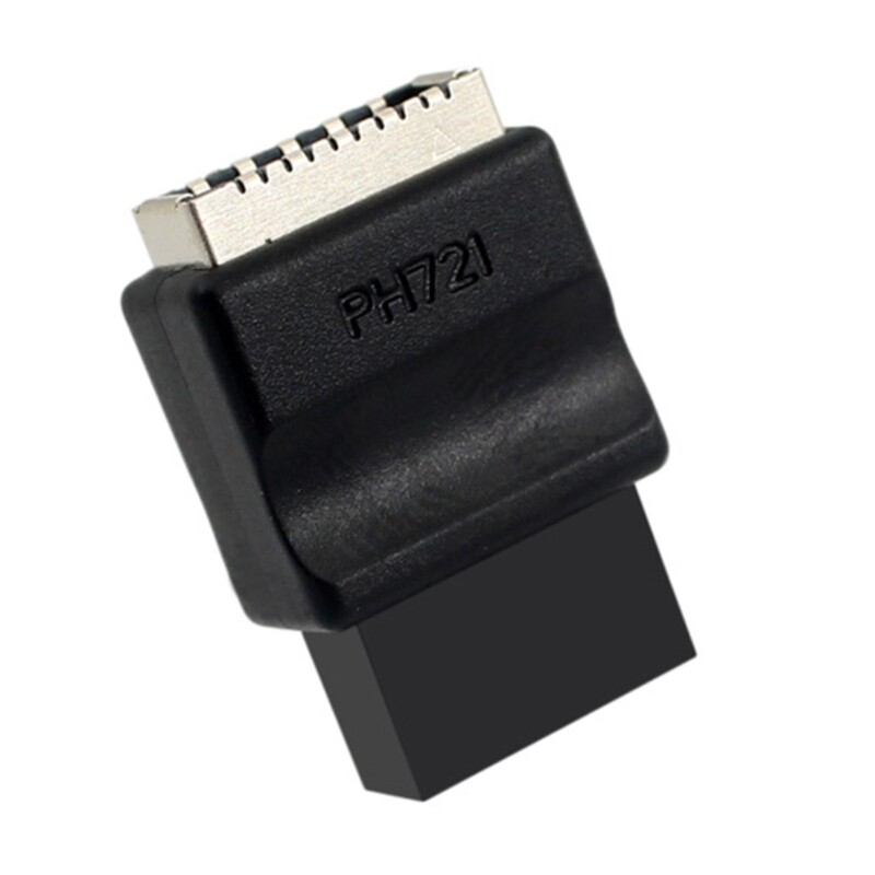 9-Pin USB 2.0 to Type Header Adapter with Female Panel for Motherboard