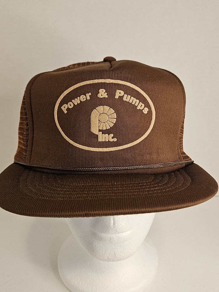 Vintage Power & Pumps Inc Trucker Hat Cap Rare Capital Made In Philippines