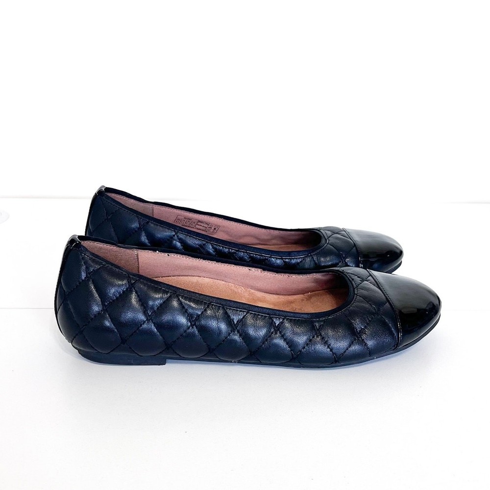 Vionic Desiree Quilted Slip-On Ballet Flats for Women Size 9.5 Black Comfort Shoes