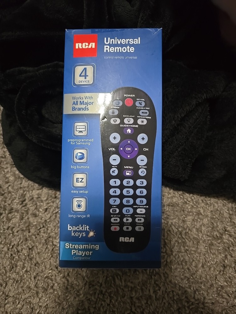 RCA Model RCR414BHE Platinum Pro Universal Remote Streaming 4 Devices