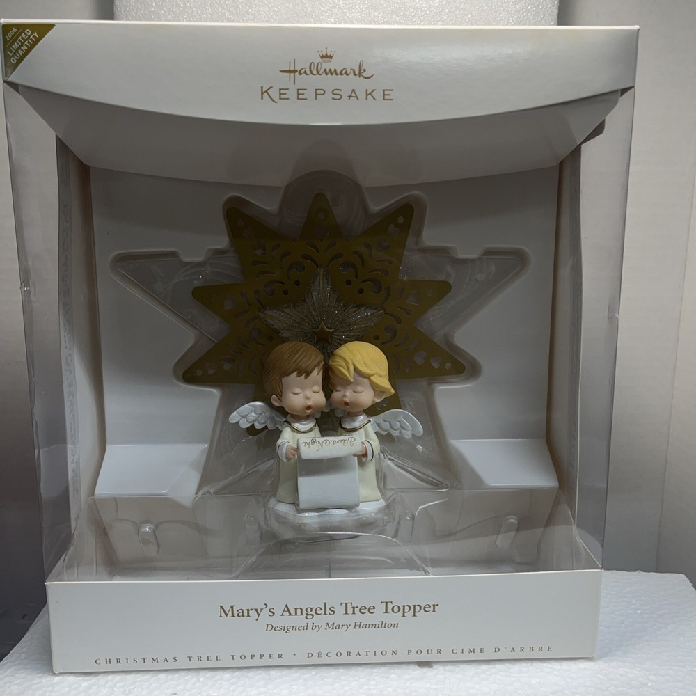 Hallmark Mary's Angels Tree Topper Commemorative Tree Topper Ltd Rare New 2006