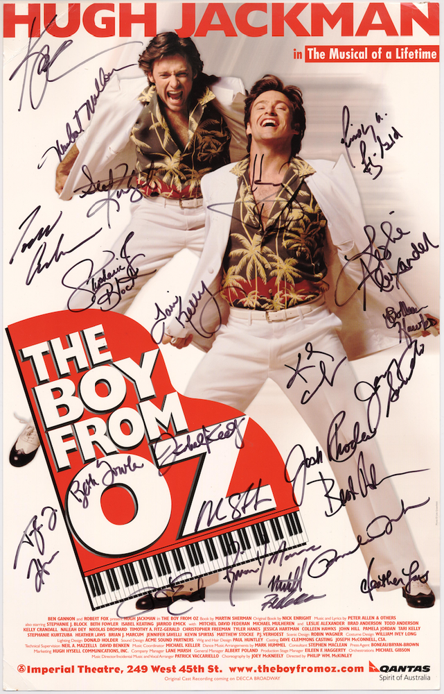 Hugh Jackman The Boy From Oz Cast Autographed Signed Poster AMCo COA 26172