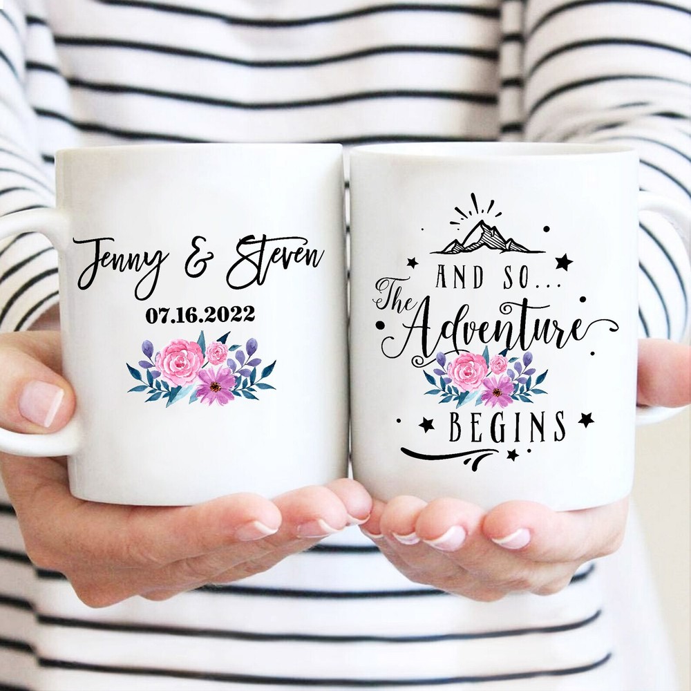Personalized Name And Wedding Day Mug Gift Custom Wedding Mug And So The