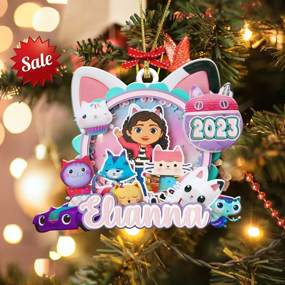 Personalized Gabby's Dollhouse Ornament, Decor Gift