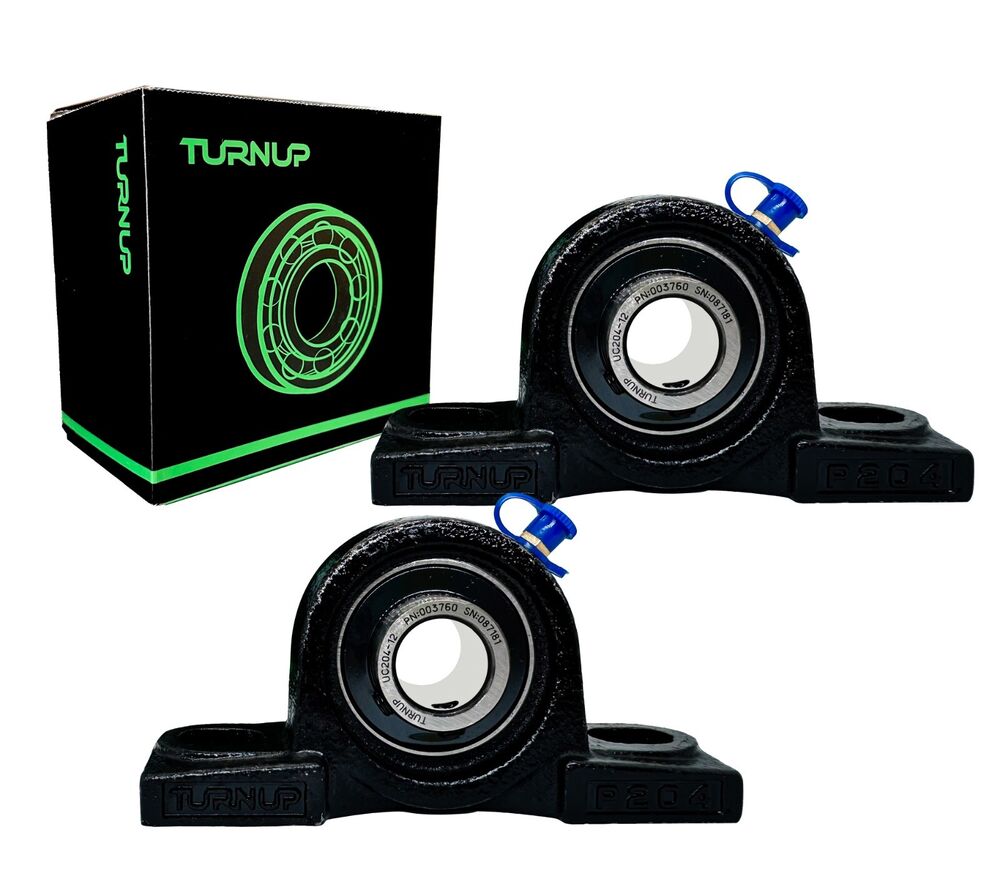 (Qty.2) UCP204-12 Solid Base Pillow Block Bearing 3/4