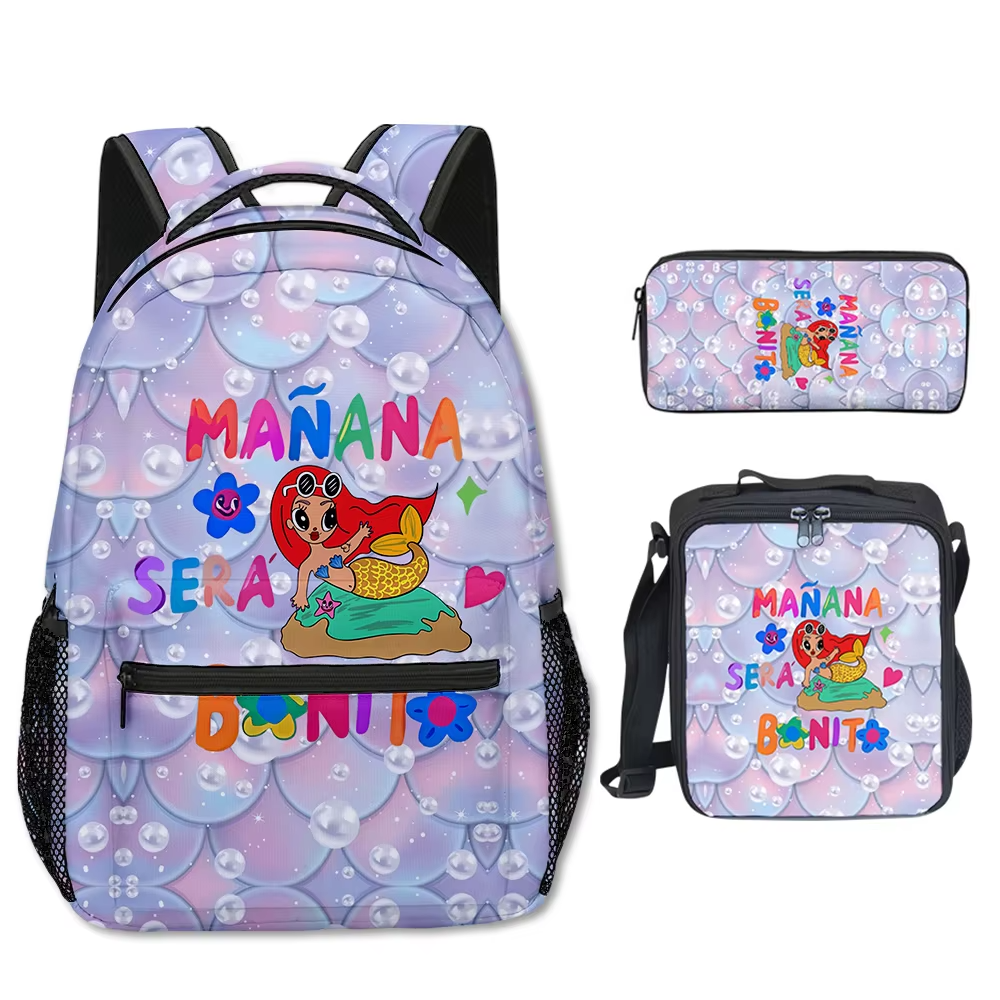 Cartoon Manana Sera Bonito Backpack Bag Set For Kids