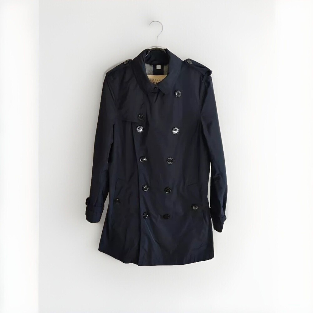 Burberry Brit Men Blue Trench Coat Jacket Size M 180/92A