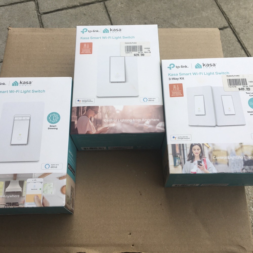 TP-LINK Kasa Smart WiFi Light Switch 3-Pack Works with Alexa for Voice Control