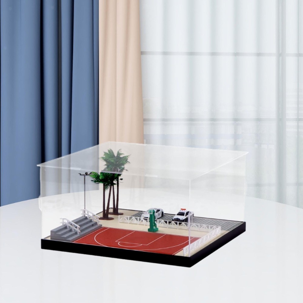 1/64 Car Display Case Sturdy with Parking Lot Scene for Diecast Car Toy Cars