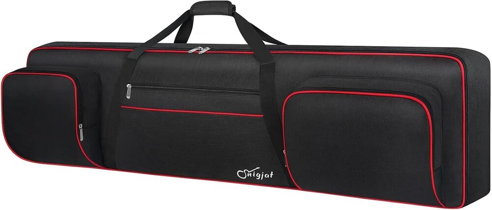 Organized 88-Key Keyboard Soft Case with Security Belts & Storage Solutions