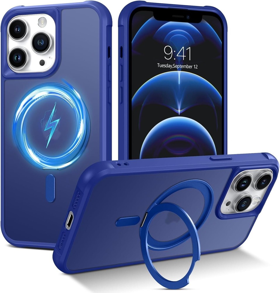 For iPhone 12 Pro Max 5G Case With Ring Holder Kickstand & Shockproof Back Cover