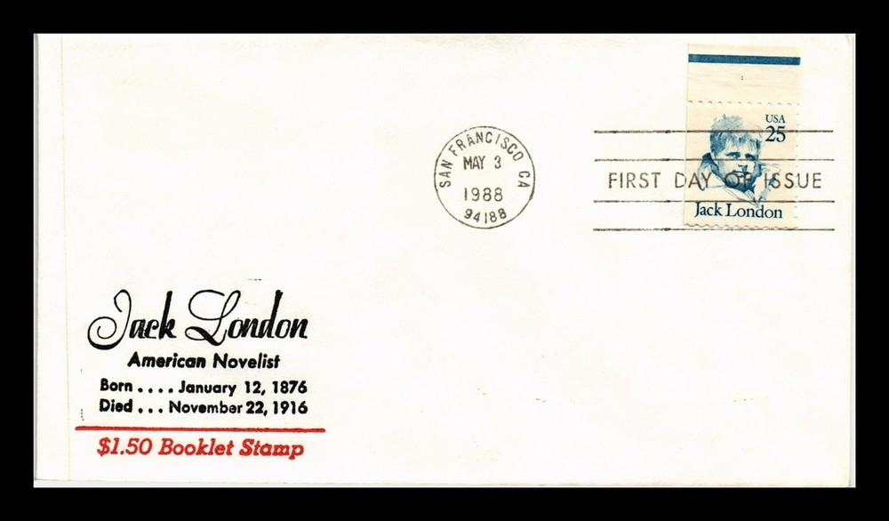 DR Jim Stamps US Cover Jack London Novelist Great Americans First Day Issue