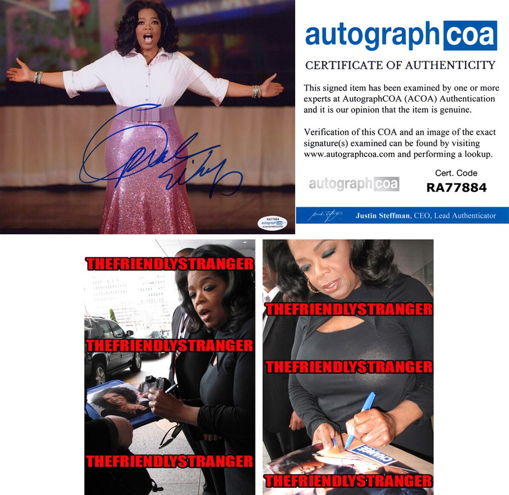 Oprah Winfrey signed Autographed 8x10 Photo a PROOF Full Signature ACOA COA