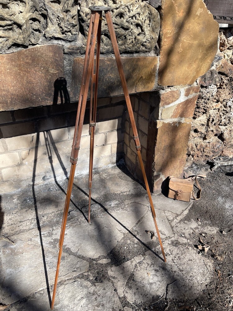 Vintage 50s Eastman Kodak Wooden Tripod Camera Stand