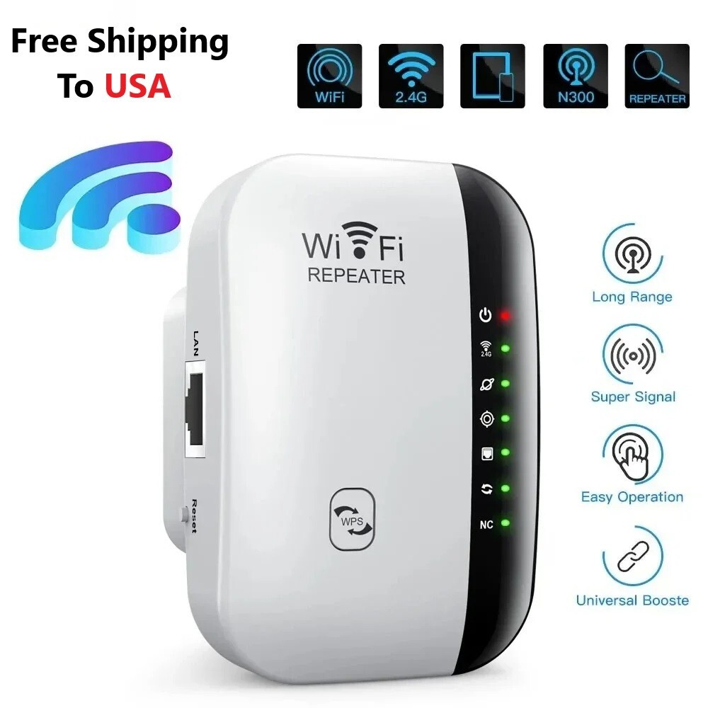 300Mbps Wireless WIFI Repeater 2.4G Router Range Extender & Signal Amplifier