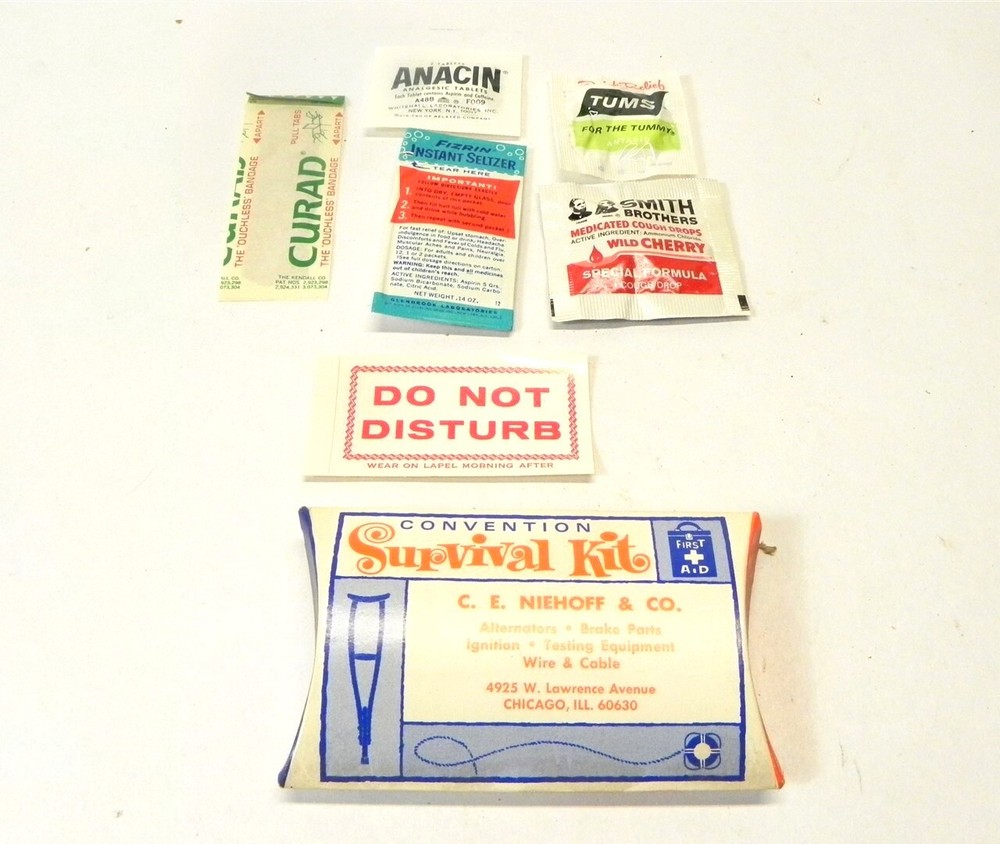 Vintage 1960s C.E. Niehoff & Co Convention Survival Kit Branded Advertising