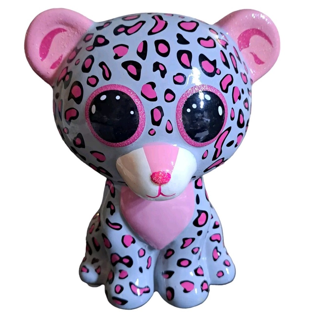 TY Beanie BOOS Kitten Cheetah Cat Coin Bank 7.75