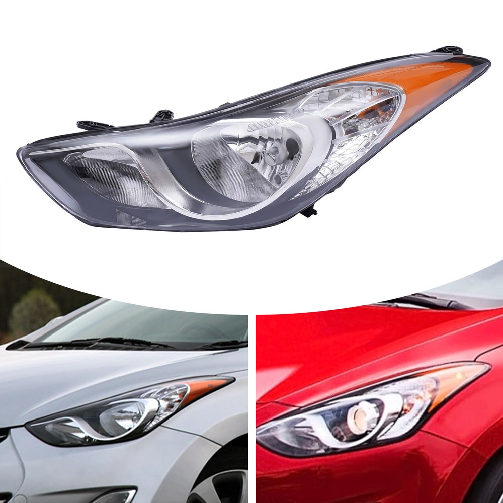 Driver Left Side Headlight For 2011 2012 2013 Elantra Sedan 4Door Halogen USA