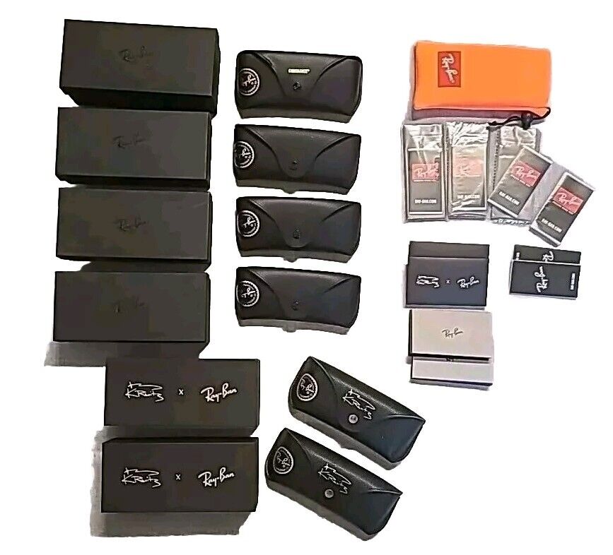 Ray Ban Black Sunglasses Empty Storage And Empty Case Minor Flaws See Pictures