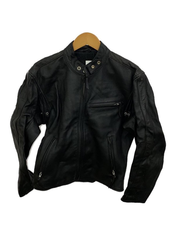 Men's Rookie Black Leather Blouson Jacket LL-1266