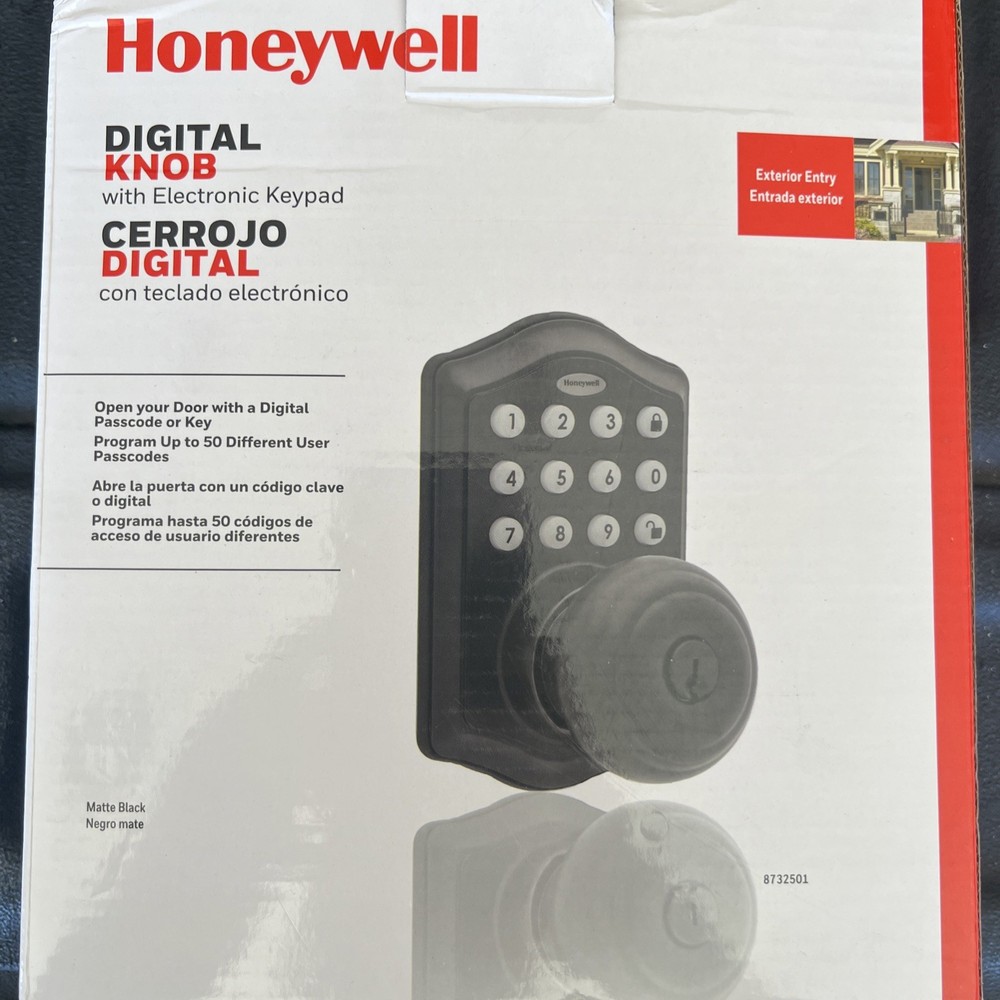 Honeywell Matte Black Electronic Keypad with Lighted Knob 8732501