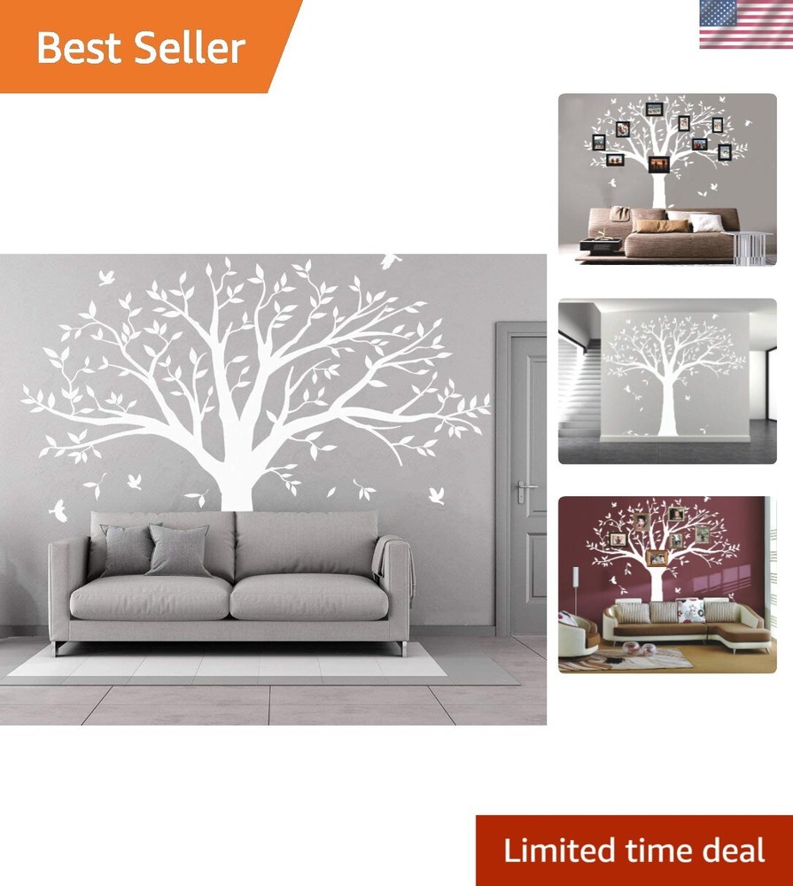 Custom Giant Tree Wall Decals with Birds for Nursery - Easy to Apply-image
