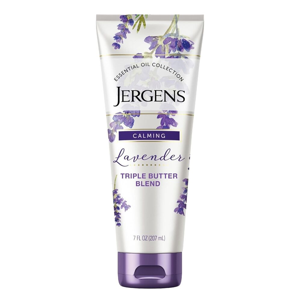 Jergens Lavender Body Butter Body and Hand Lotion, Indulgent Moisturization 7 oz