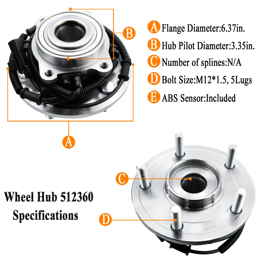 Rear Wheel Bearing And Hub Assembly For 2008-2011 2009 Grand Caravan Vw Routan