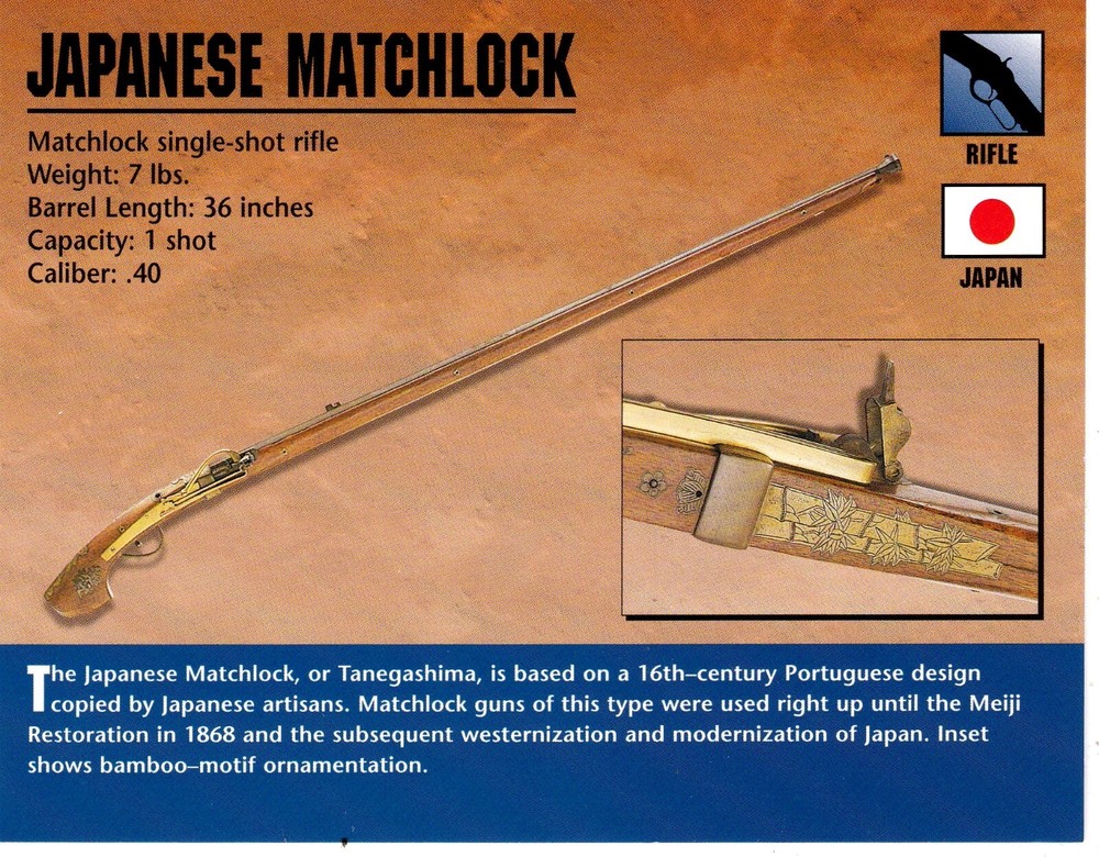 Japanese Matchlock Rifle Classic Firearms Photo Card u