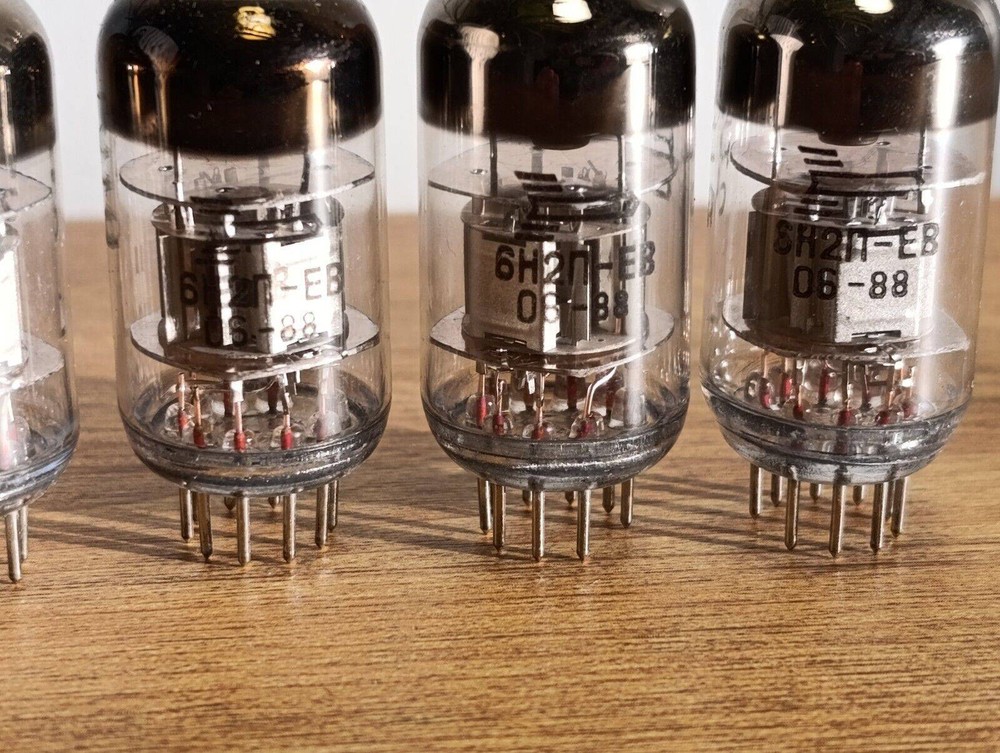 4 pcs 1988's 6N2P-EV Tubes DIFFERENT PINS ECC83/12AX7 Rocket VOSKHOD NOS Russian