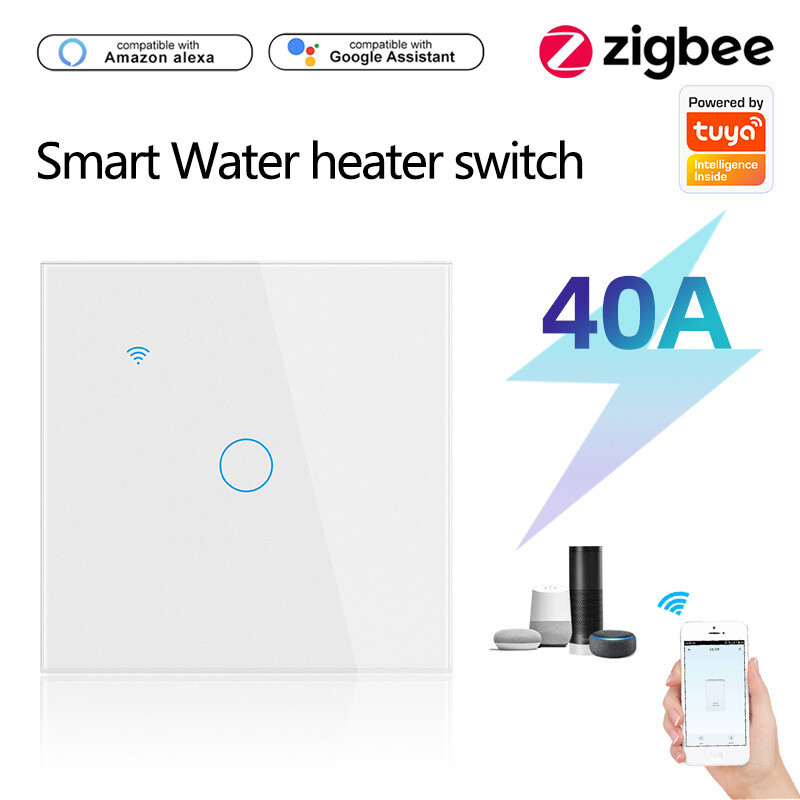 WiFi Smart Boiler Switch for Water Heater with Tuya APP Alexa Remote Control
