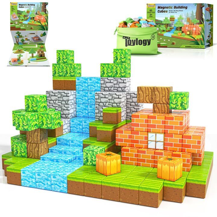 Magnetic Blocks Pumpkin Edition Kids STEM Building Toy for Creative Play