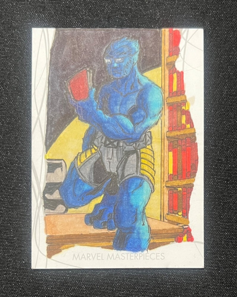 2020 Marvel Masterpieces Sketch Card Trever Cameron BEAST Comic Art 1/1