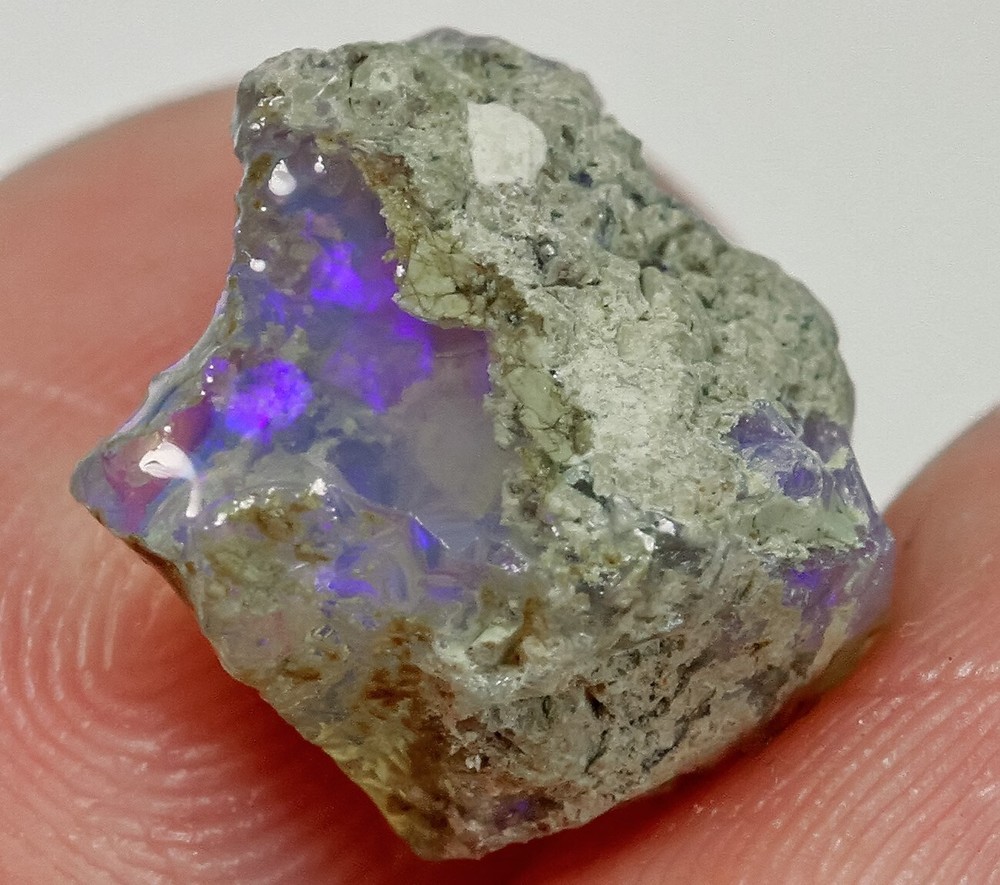 4Ct Natural Ethiopian Welo Opal Play Of Color Facet Rough Specimen YOW9626