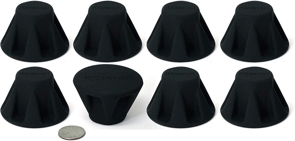 1.5-inch Bigfoot Isolation Feet: Non-Adhesive Non-Skid Rubber Stoppers - 8 Pack