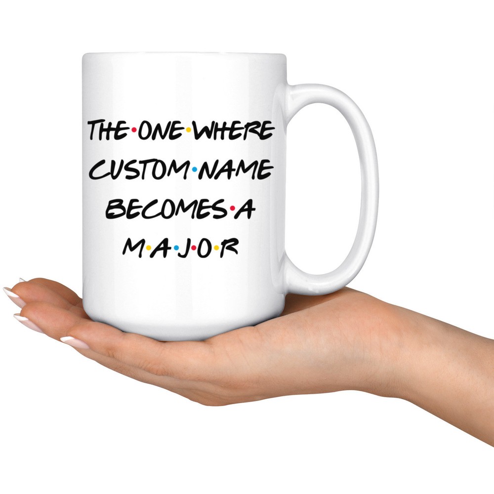 Personalized Major Coffee Mug Major Promotion Present Gift Best Major Ever Job