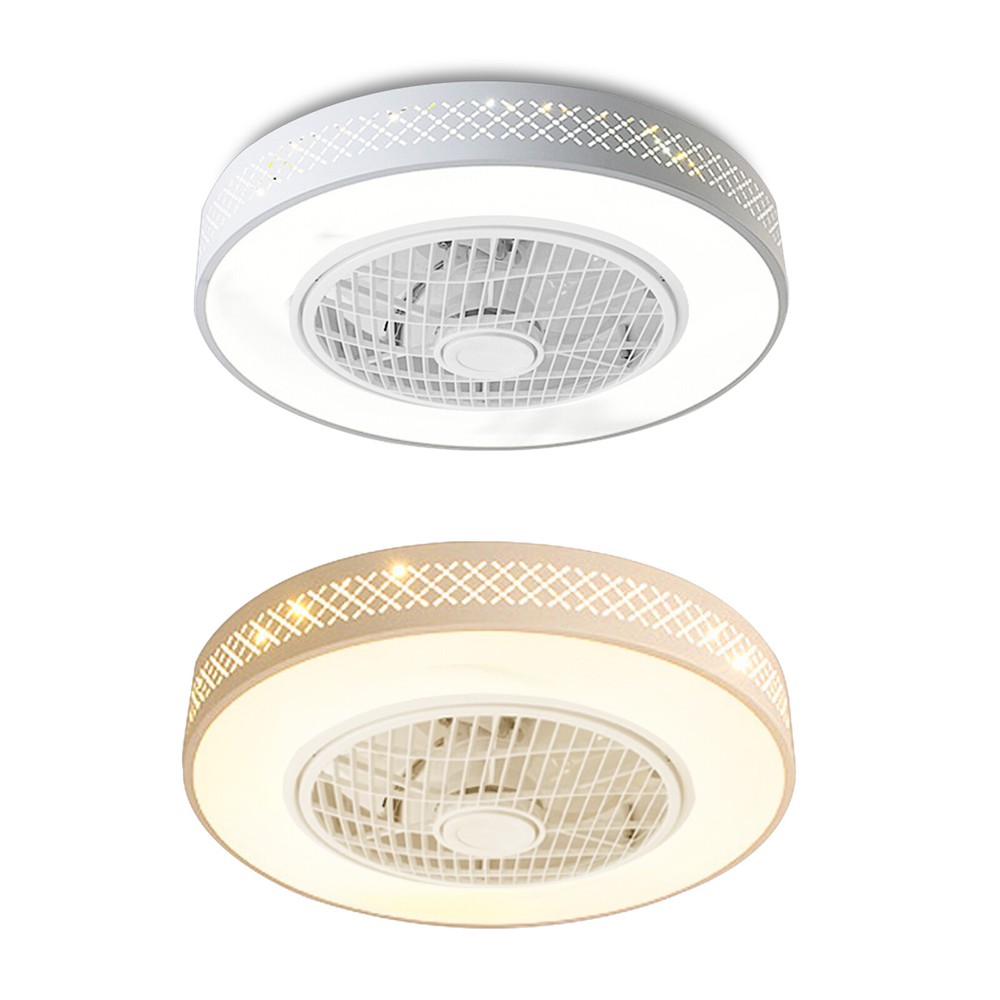 Smart Remote-Controlled Modern Ceiling Fan with Stepless Dimming & 3 Speeds