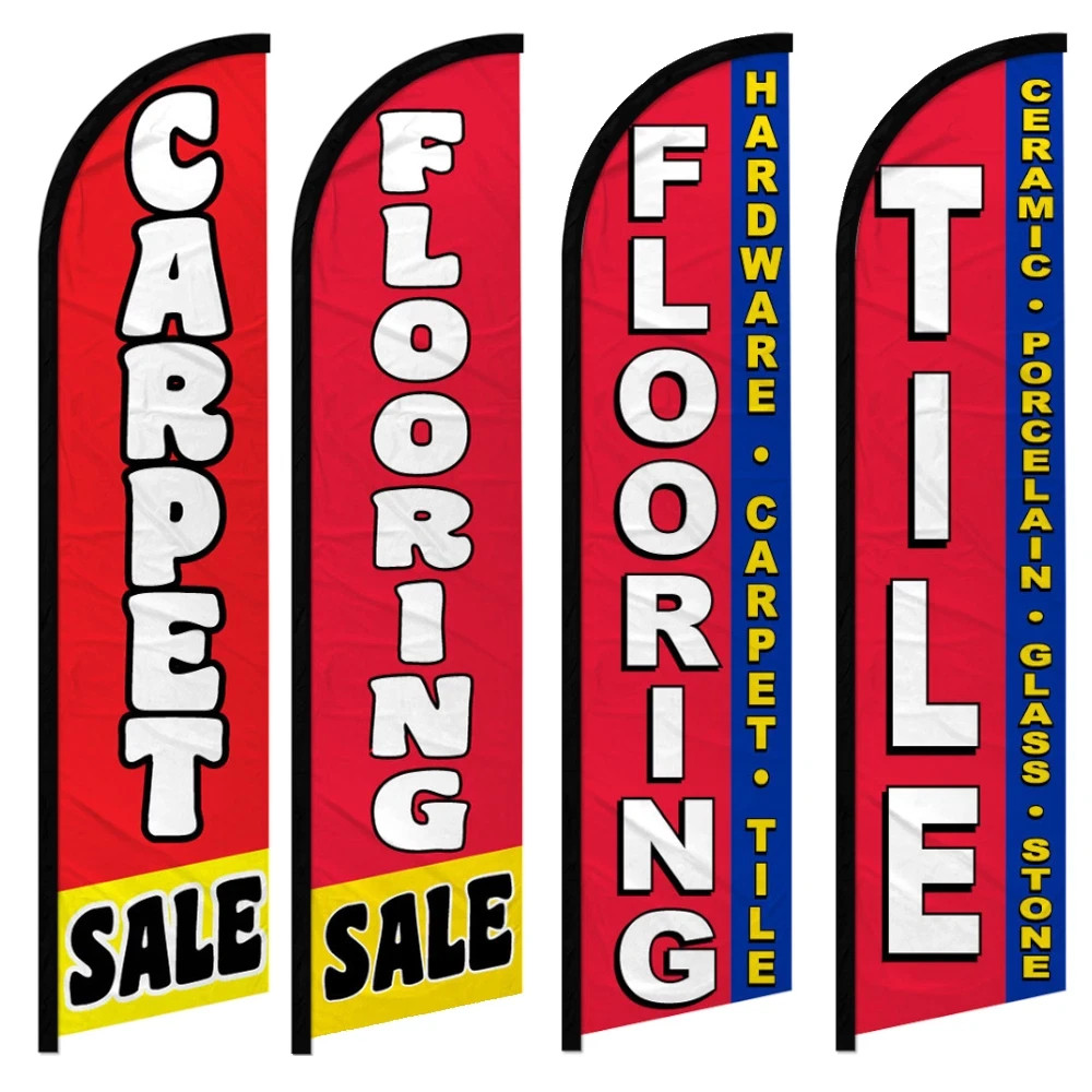Windless Carpet Sale Banner Flags Full Sleeve Flooring Advertising