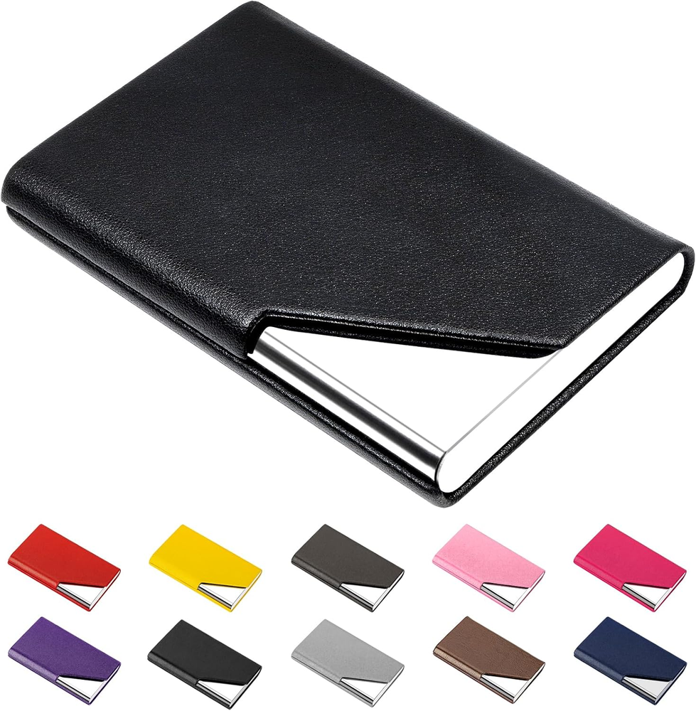 Business Card Holder, Upgraded Leather Business Card Case Pocket Card Holders fo