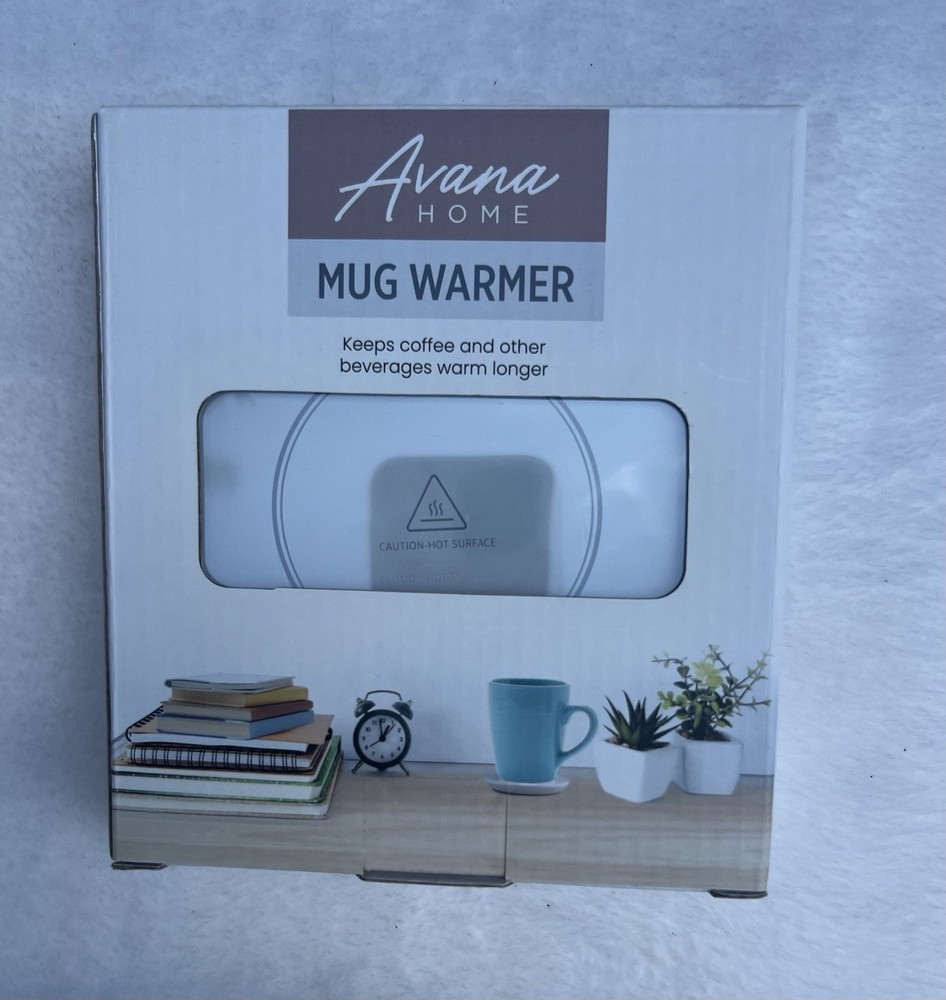 Avana Home Mug Warmer For Coffee or Tea White New In Box