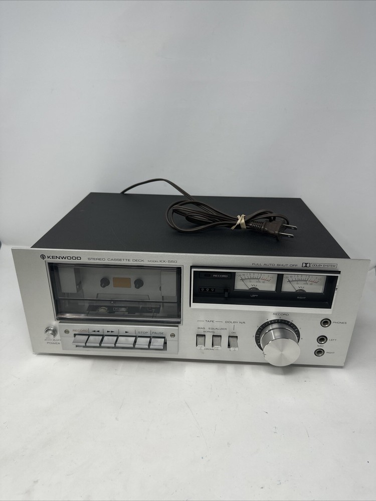 Vintage Kenwood Stereo Cassette Deck Model KX-550 Made In Japan. Tested & Works