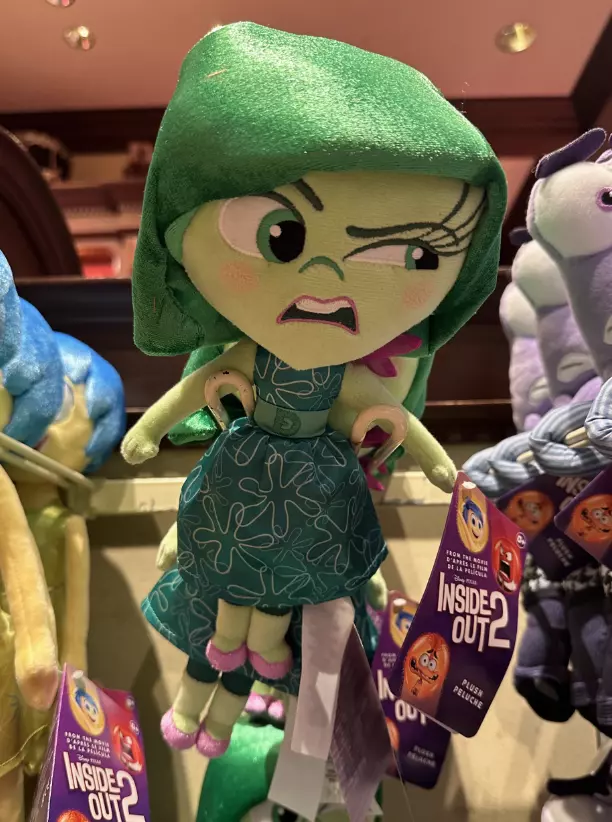 2024 New Disney Inside Out 2 Disgust Soft Plush Stuffed Toys Dolls