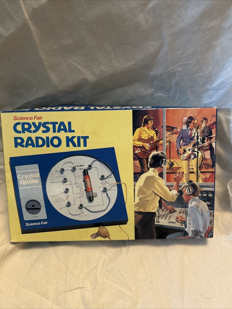 Vintage Science Fair Crystal Radio Kit W/Original Box No Manual Not Tested